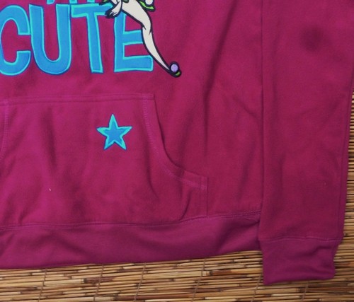 DISNEY "AT LEAST I'M CUTE" GIRLS (YOUTH) CRAN APPLE POLY HOODIE SZ L LIST $34 - Picture 3 of 5