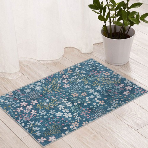 Extra Large Rugs Teal Turquoise Blue Washable Lounges Carpet Corridor Runner - Picture 20 of 25