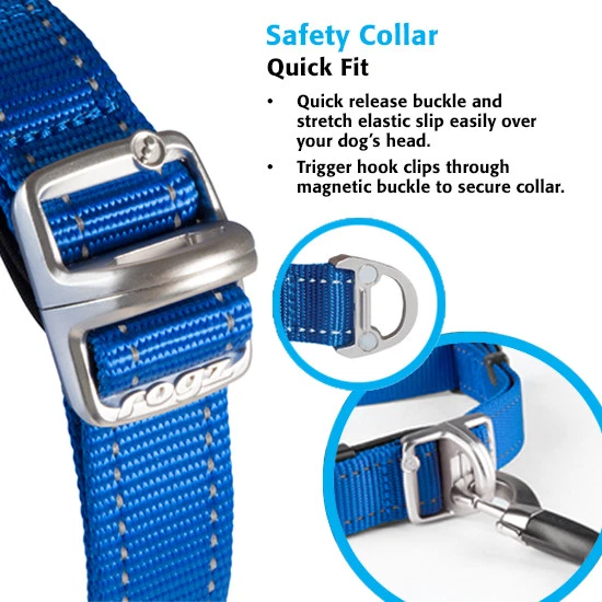 Collar para perro Rogz - Collar de liberación elástica de seguridad - mediano/grande/extra grande Foto 4 de 4
