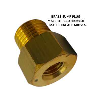 M16x1,5 Stecker auf 1/8'' NPT Buchse Messing Sumpf Adapter Öltemperaturanzeige Sensor