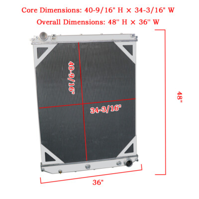 3 Rows Aluminum Radiator For 2008-2014 09 10 Volvo VNL/VNM Mack Vision Granite