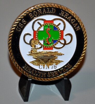 アメリカ海軍 CVN-76 USS RONALD REAGAN チャレンジコイン USN Navy USS Ronald Reagan CVN-76 Health Service Challenge