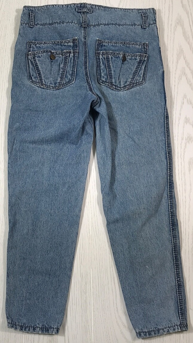 Vintage 80er High Waist Jeans Damen 27 Blau Nr! The Jeans Revolt Button Fly Taper