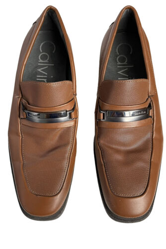 Calvin Klein Ernest Brown Slip On Dress Loafers. S