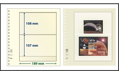 10 Lindner 802205 T Blank Pages Blank Pages 2 Pockets 125/92 X 189Mm