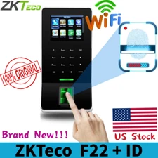 ZKTeco F22 2.4-inch Touch ID Wi-Fi Fingerprint Time Clock Access Control Machine