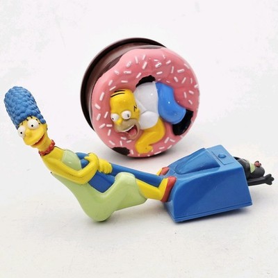 1998 Burger King THE SIMPSONS Wind-up Toys DONUT HOMER & STAUBSAUGER MARGE