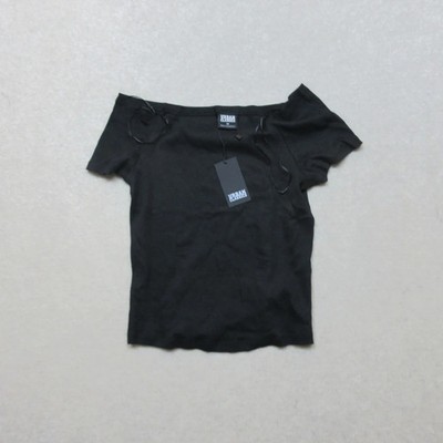 Urban Classics Damen Off Shoulder Rib Tee Gr. M Schwarz TB1500 Stylisch Top