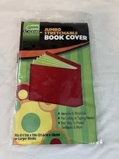 Lot of 2 Jumbo Fabric Book Covers Stretchable Washable Book Covers New Sealed
