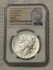 2021 Peace Dollar High Relief NGC First Releases MS70. RARE. NO RESERVE.