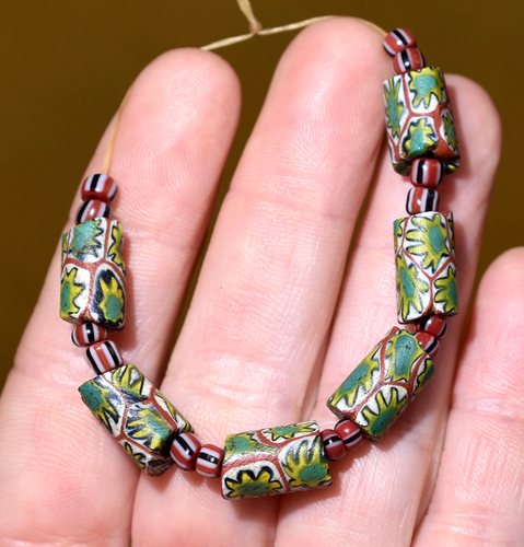 Antique Venetian Millefiori Murrine Cane Italian Glass Beads Found African Trade - 第 3/7 張圖片