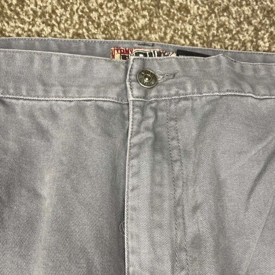 Pantalones cargo Hawk para hombre 40x32 grises utilitarios rave patín bolsillos a presión holgados años 90 de colección Foto 4 de 4