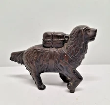 Cast Iron St. Bernard Rescue Dog Still Coin Bank / A.C. Williams 8" long