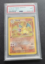 Pokemon Basis Set / Glurak 4/102 / 1999 / 1. Edition  / PSA 9 / Deutsch