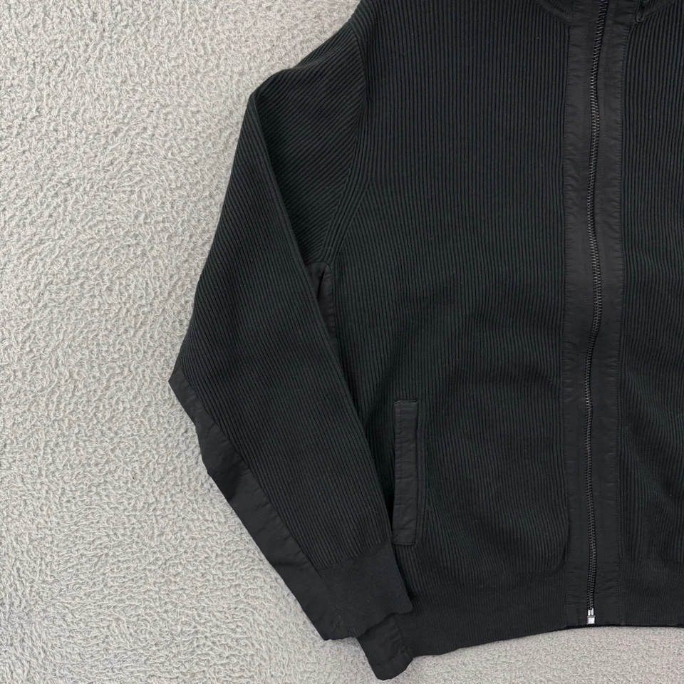 RAG & BONE Sweater Mens Large Black Zip Rib Knit Washed Dexter Andrew $328 NWT - Image 4 of 4