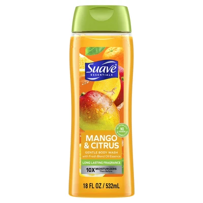 Suave Essentials Gentle Body Wash, Mango & Citrus, 18 oz - Free Shipping