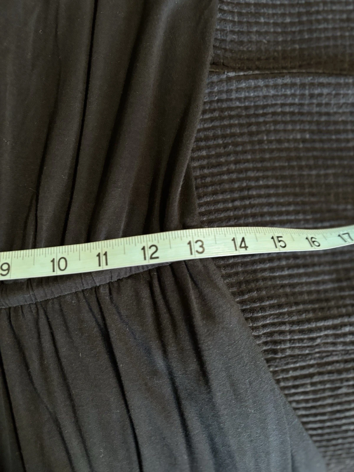 VETEMENTS J. Abito nero girocollo senza spalline taglia media bianco orlo cravatta vita fluido morbido