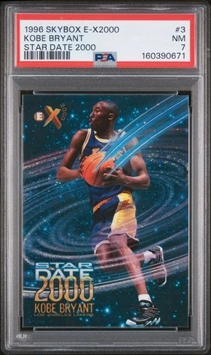 #509 - PSA 7 1996 SKYBOX E-X2000 STAR DATE 2000 #3 KOBE BRYANT RC [10/22 BRG]