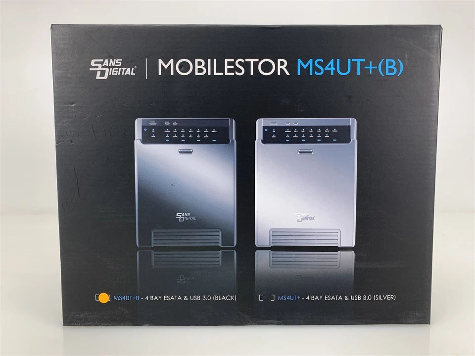 SansDigital MobileSTOR 4-Bay USB 3.0 / eSATA Hardware RAID 5 Tower MS4UT+B - Image 4 of 4