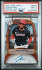 2025 TOPPS TRIBUTE TRIBUTE AUTOS ORANGE #TAJWO JAMES WOOD RC /25 PSA 9 AUTO 9