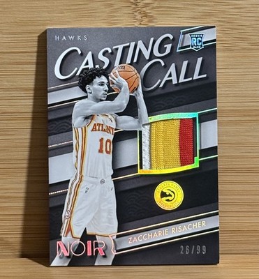 ZACCHARIE RISACHER 2024-25 PANINI NOIR CASTING CALL PATCH RC /99