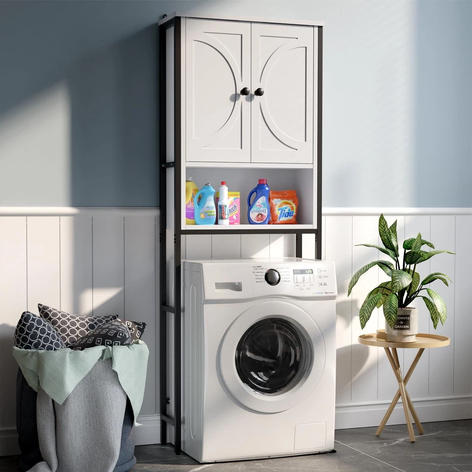 Armario de almacenamiento sobre el inodoro, organizadores de baño de gabinete de inodoro de granja... Foto 2 de 4