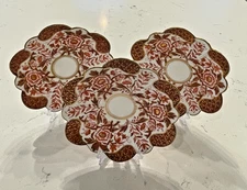 c. 1890 Wileman “Japan” Daisy Shape Saucers – Set of 3 (Pat. 6211, Reg. 119505)