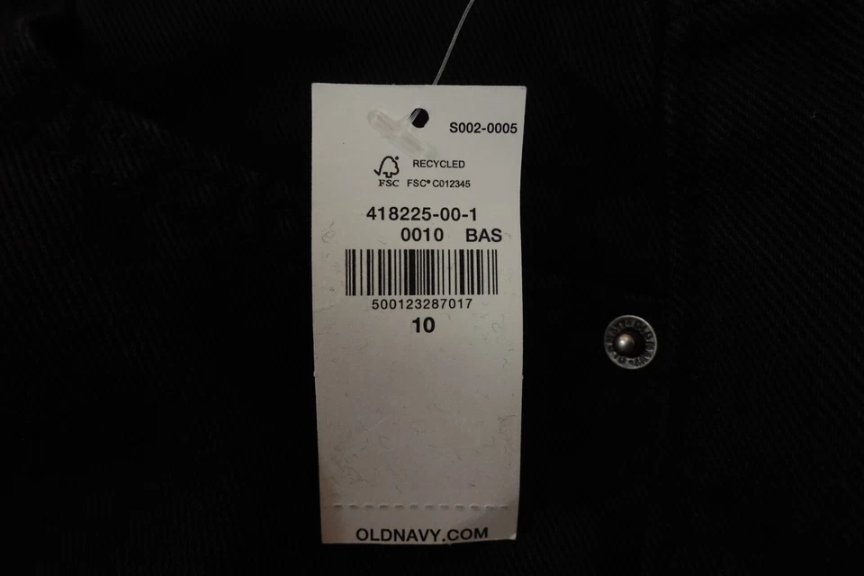 Old Navy Girls Size 10 Black Denim High-Waisted Wow Frayed-Hem Jean Shorts NWT - Image 3 of 4