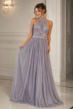 ASOS Lavender Tulle Maxi Dress Sz 10 Beaded Sequin Formal Evening Gown