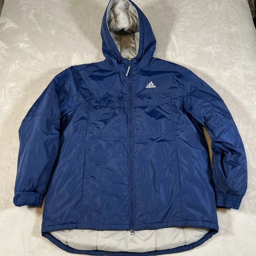 COACH Giacca Adidas vintage uomo blu medio allenatori sportivi ricamata isolata anni 90
