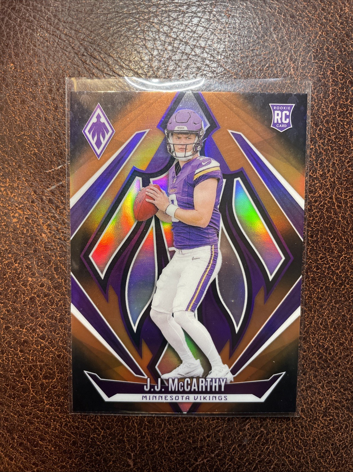 2024 Panini Phoenix Rookies -J.J. McCarthy #185 Orange Fade (RC)