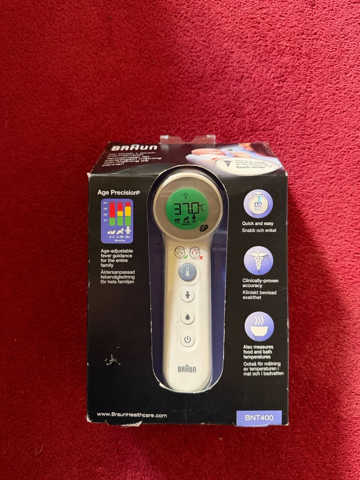 BRAUN BNT400 Sensian Non-Contact Thermometer | Brand New Sealed
Opens in a new window or tab
