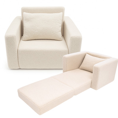 2 in 1 Kindersofa klappbar Kindersessel Kindercouch Klappsofa Teddy