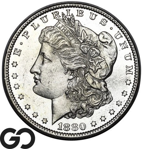 1880-O Morgan Silver Dollar Coin, Proof-Like Look