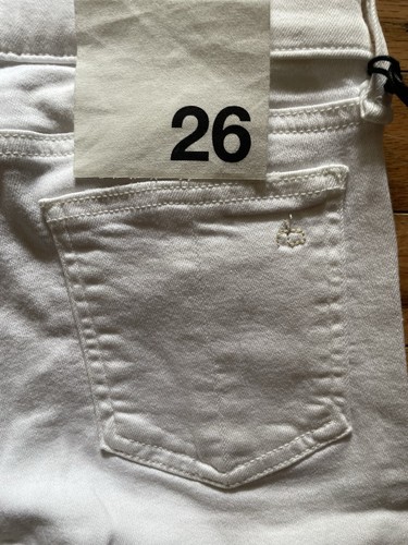 Rag & Bone $159 NWT Women's Distressed Capri White Denim Jeans Mid Rise 26 - Picture 9 of 12