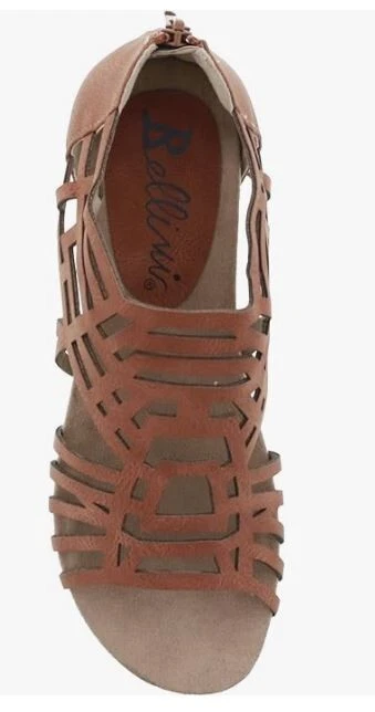 Nueva sandalia Bellini para mujer Nazaret imitación cuero, talla 13W, color: nobuck tostado Foto 2 de 4