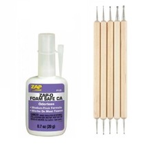 Pacer PT25 Zap ZAP-O Foam Safe ca Odourless Cyano Adhesive 20g & 5 Dotting Tools