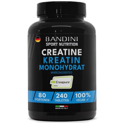 Bandini® Creapure® 240 Tabletten Creatine | Monohydrat, Sport, Gym, Training