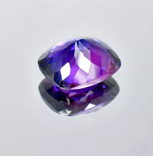 Cushion Bi-Color Purple Blue Java Sapphire Gem Sri Lanka 8.29 Ct Unheated Loose - Picture 6 of 6