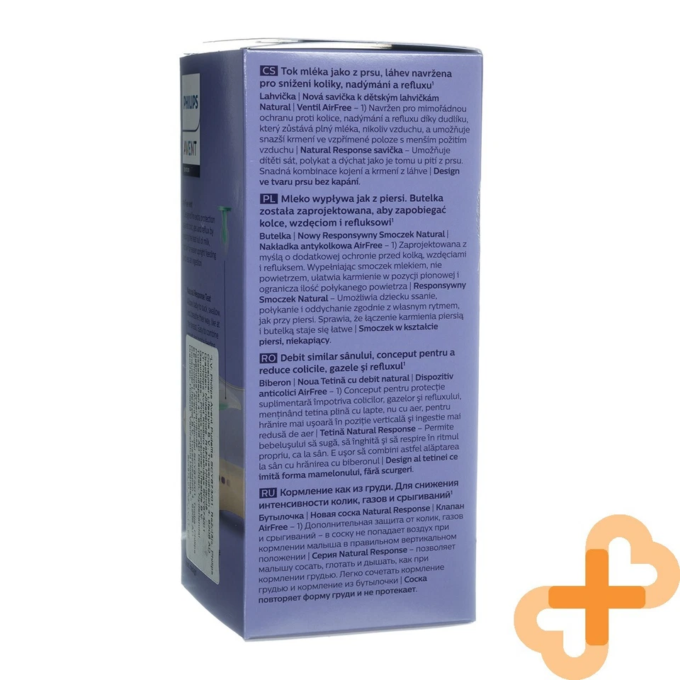 Philips AVENT Naturale Risposta Bottiglia Con Ulteriori Airfree Valvola 260 ML - Immagine 2 di 4