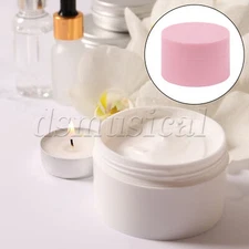 Round Pink Plastic Container Jars w/ Lid for Travel Storage Makeup 50g