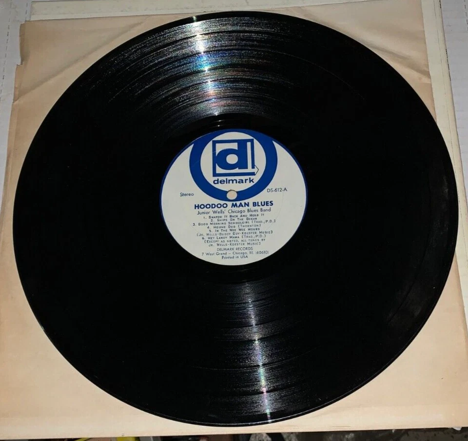 Hoodoo Man Blues Junior Wells Buddy Guy 1969 Vinyl Delmark Records Rare Chicago - Image 3 of 4