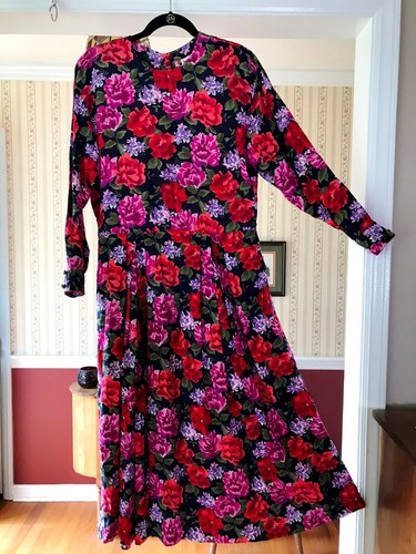 Vintage Maggy London Dress Modest Maxi 
