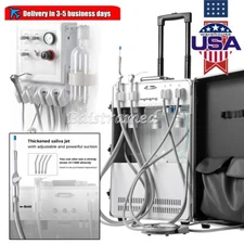 Portable Dental Delivery Unit w/ Air Compressor suction System/Turbine Unit