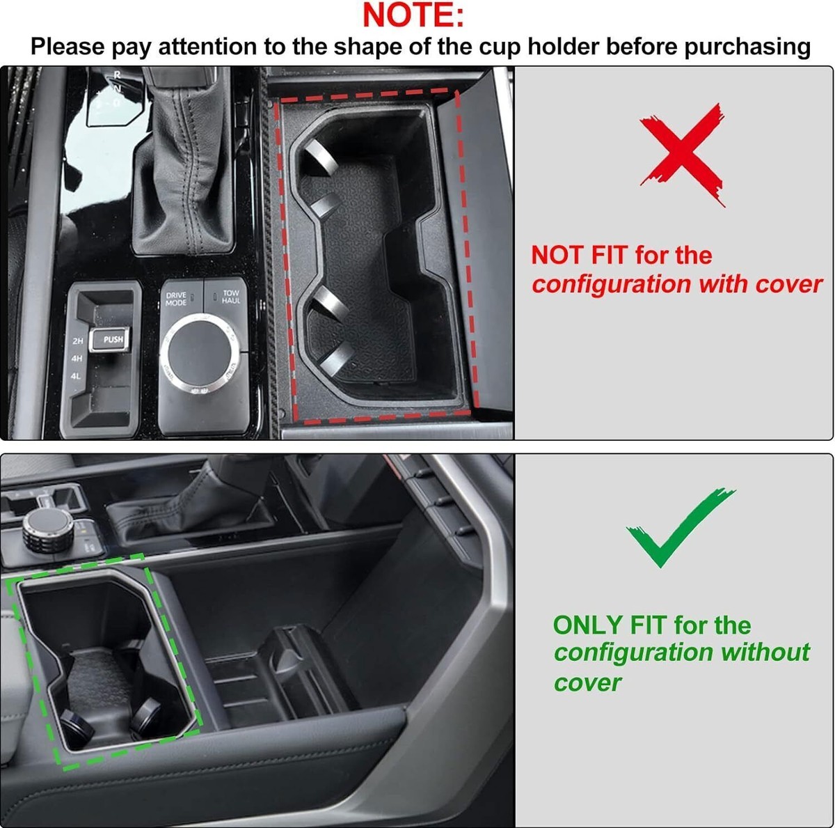 For Toyota Tundra 2022-2024 Liner Accessories Cup, Console, Door