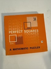 Vintage Are-Jay Perfect Squares 34 Game   A Mathematic Puzzler