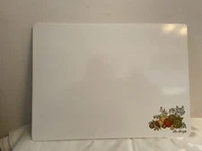 Vintage CORNING Counter / Table Saver Cutting Board Spice of Life La Sauge
