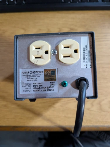 Powervar AMETEK 2 Outlet 120V 1A Power Conditioner ABC100-11, 61012-66R