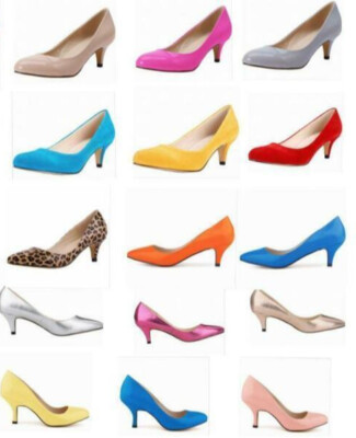 Pointy Court Shoes Ladies Womens Casual Work Party Bridal New Heel Office Sizes