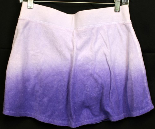 Justice Ombre Purple Skorts XL 16 Terry Cloth Pull on Skirt Elastic Drawstring - Picture 5 of 6